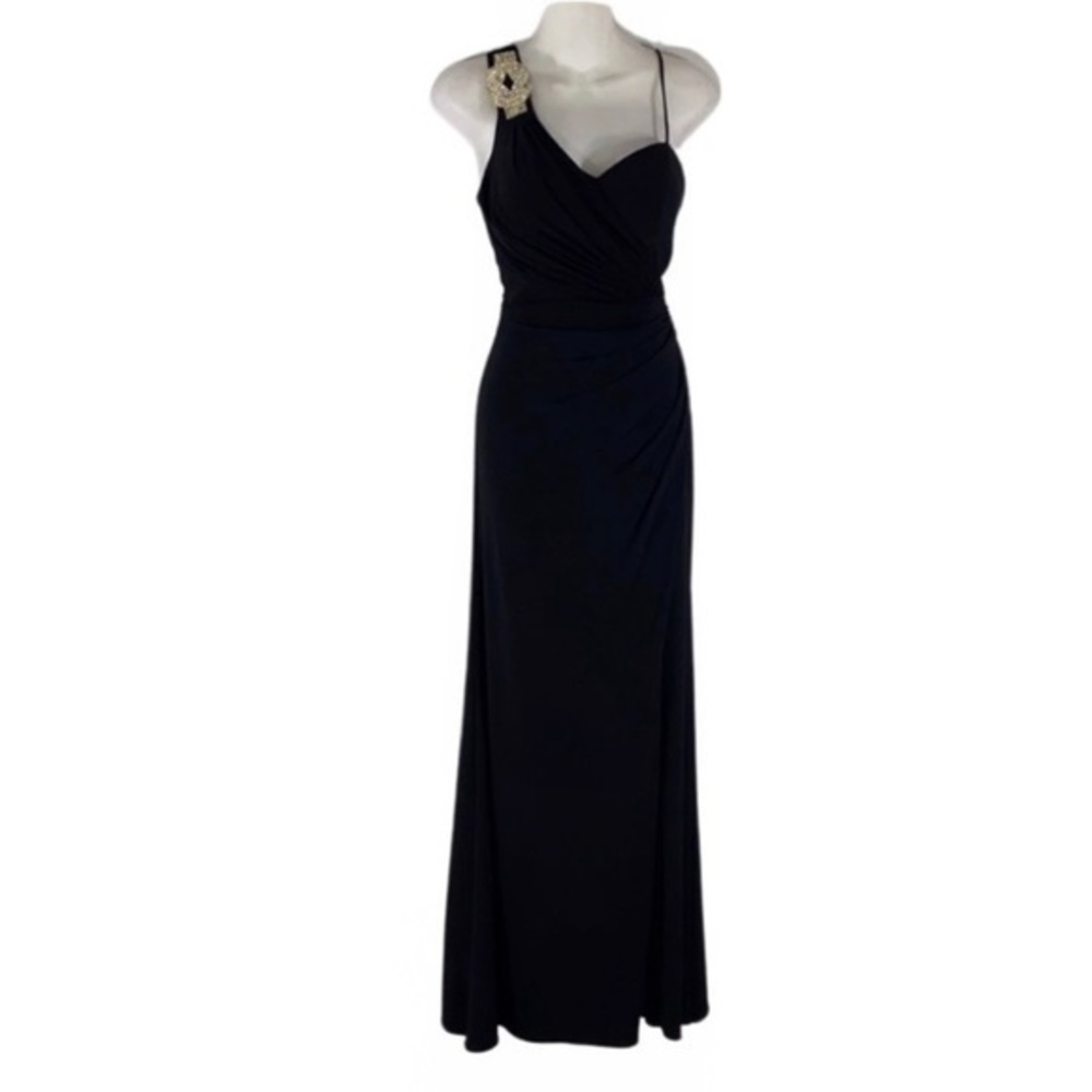 Cache black jersey jewel strap maxi gown 0 KX SS1